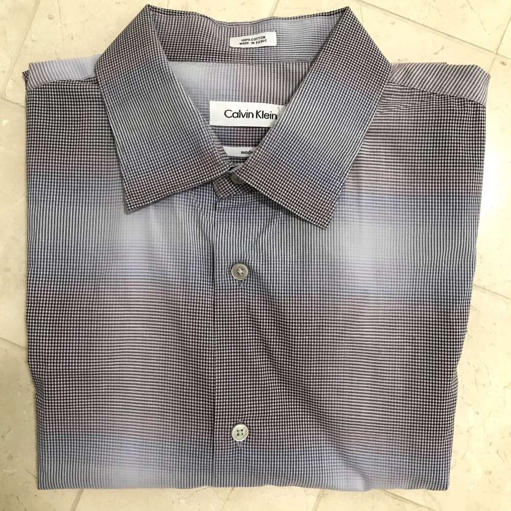 Calvin Klein Modern Fit Long Sleeve Button Down-L